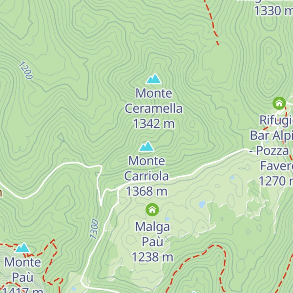 Map of Monte Carriola