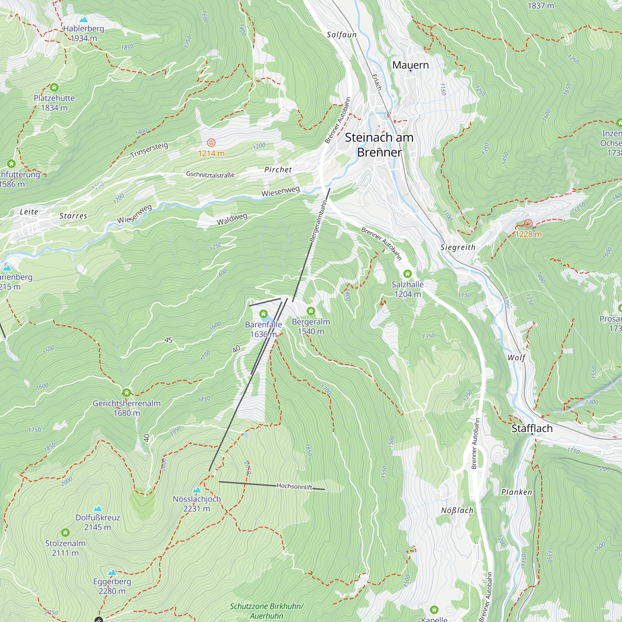 Bergeralm map