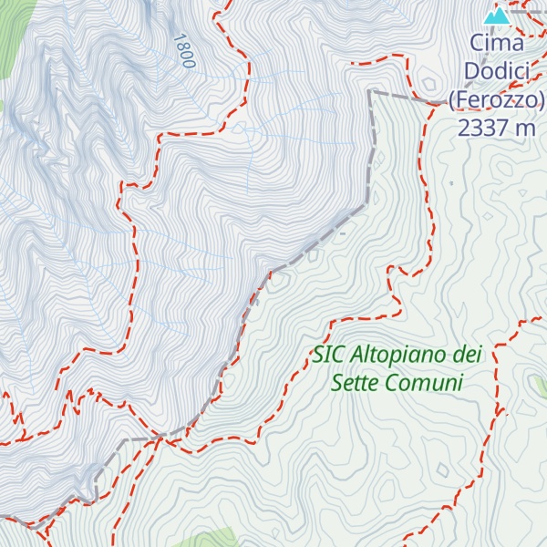 Map of Monte Trentin