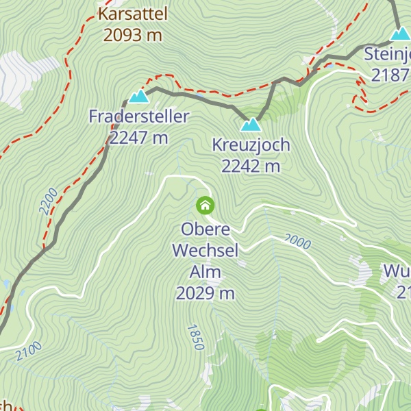 Map of Obere Wechsel Alm