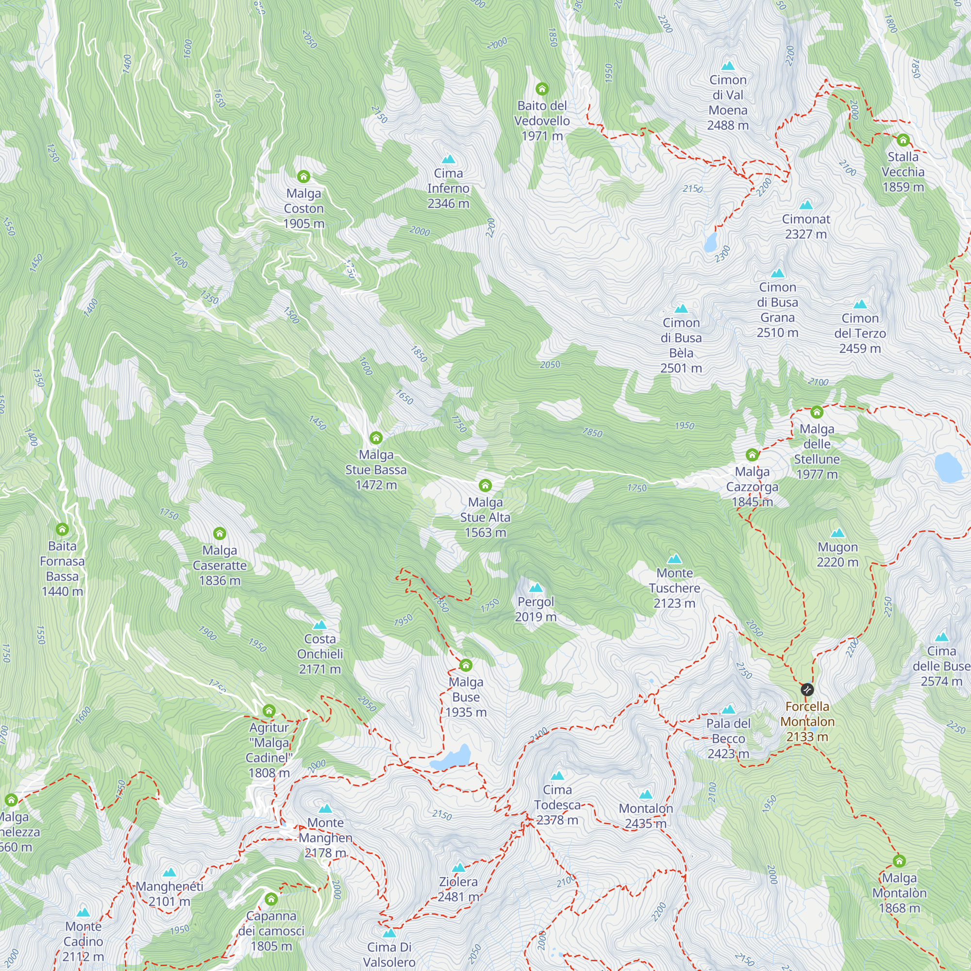 Malga Stue Alta map