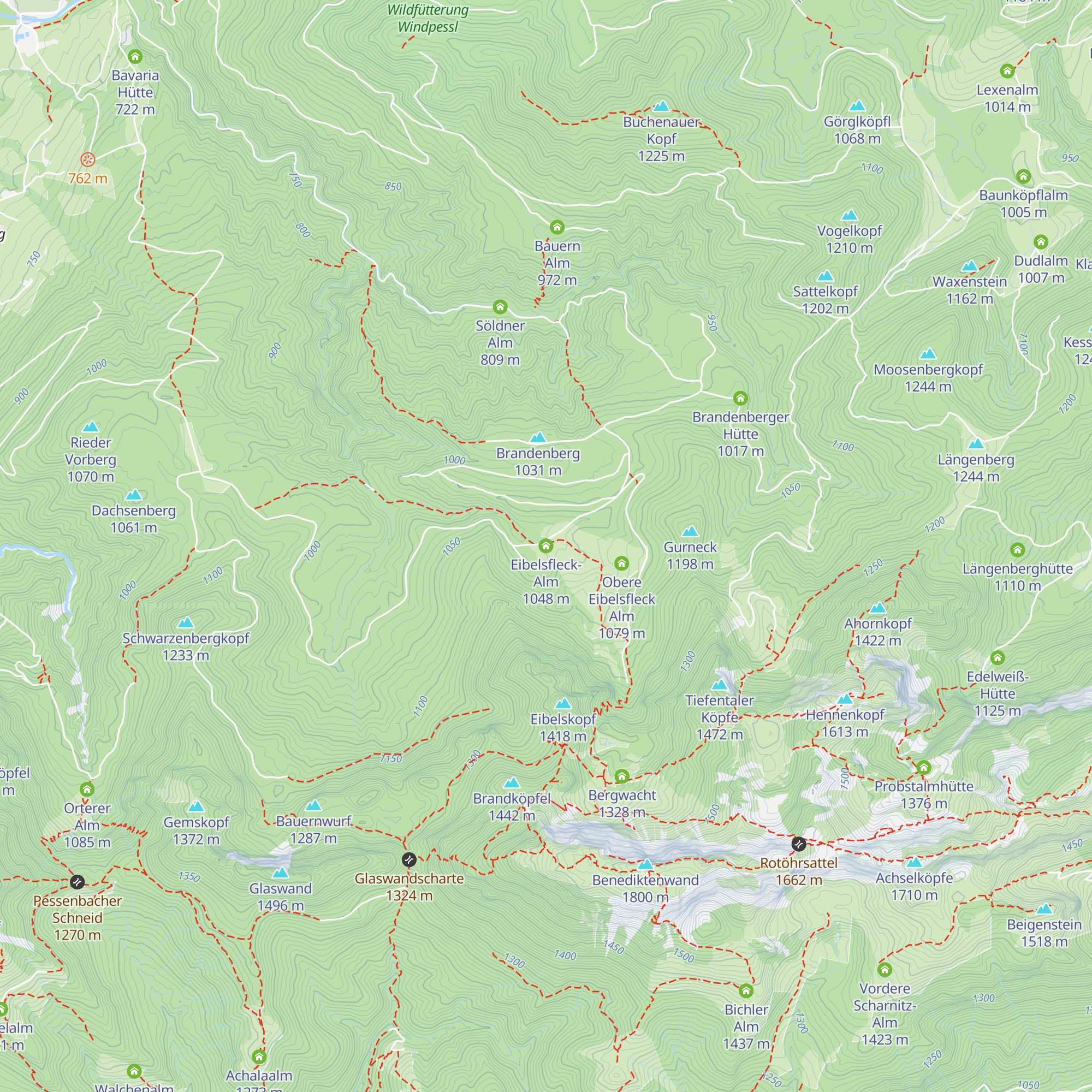 Eibelsfleck-Alm map
