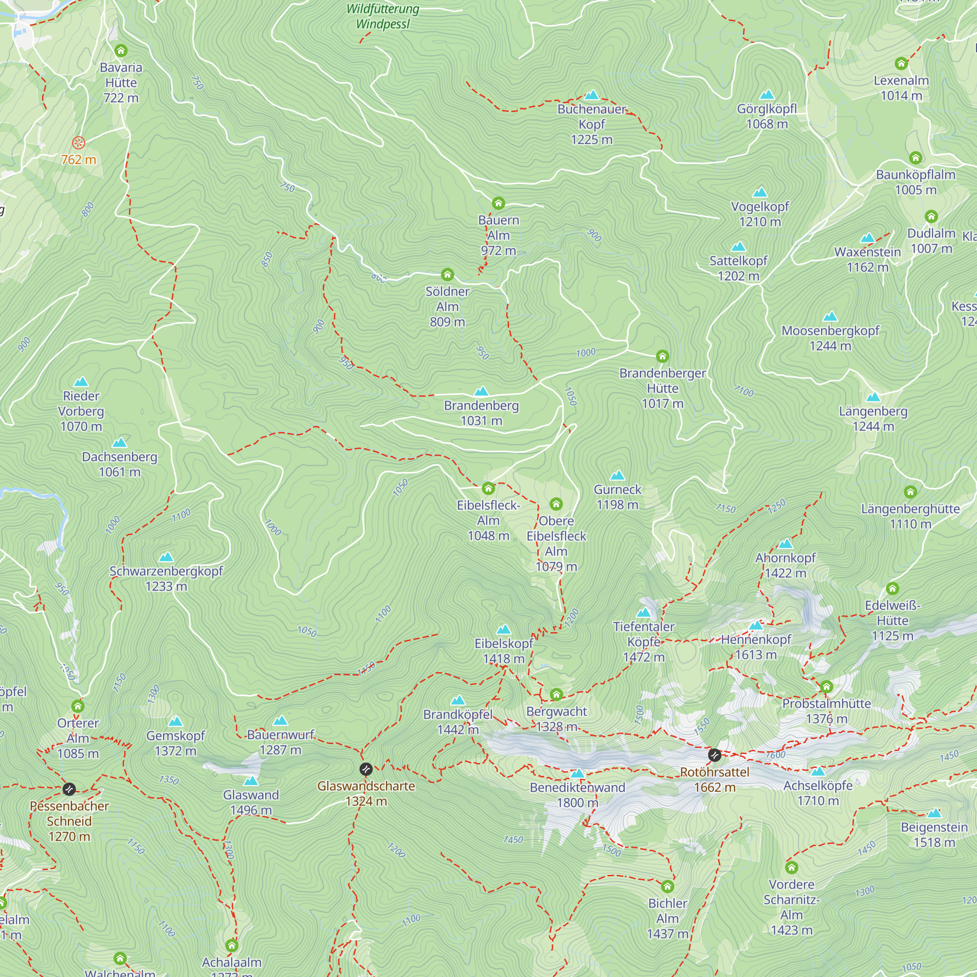 Eibelsfleck-Alm map