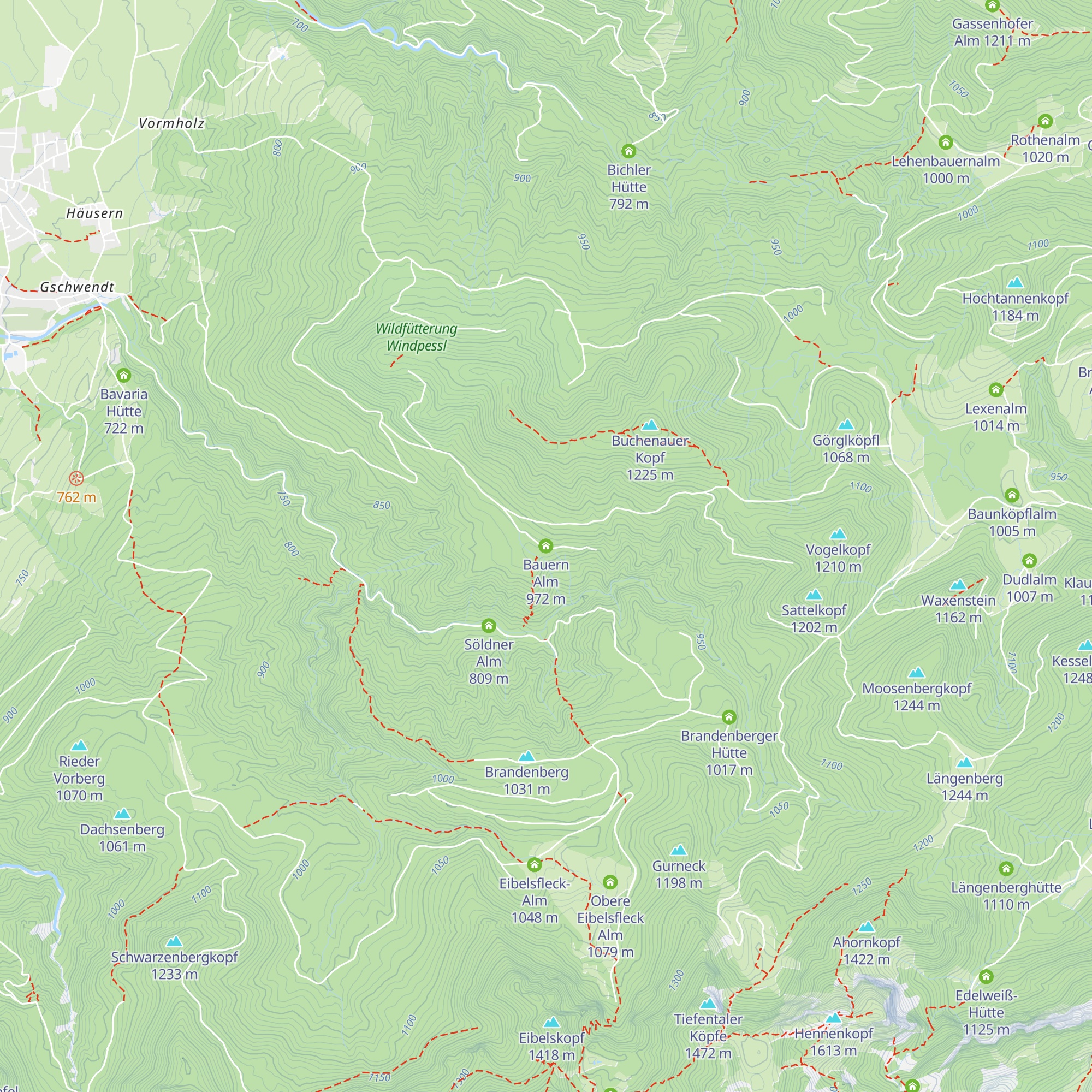 Bauern Alm map