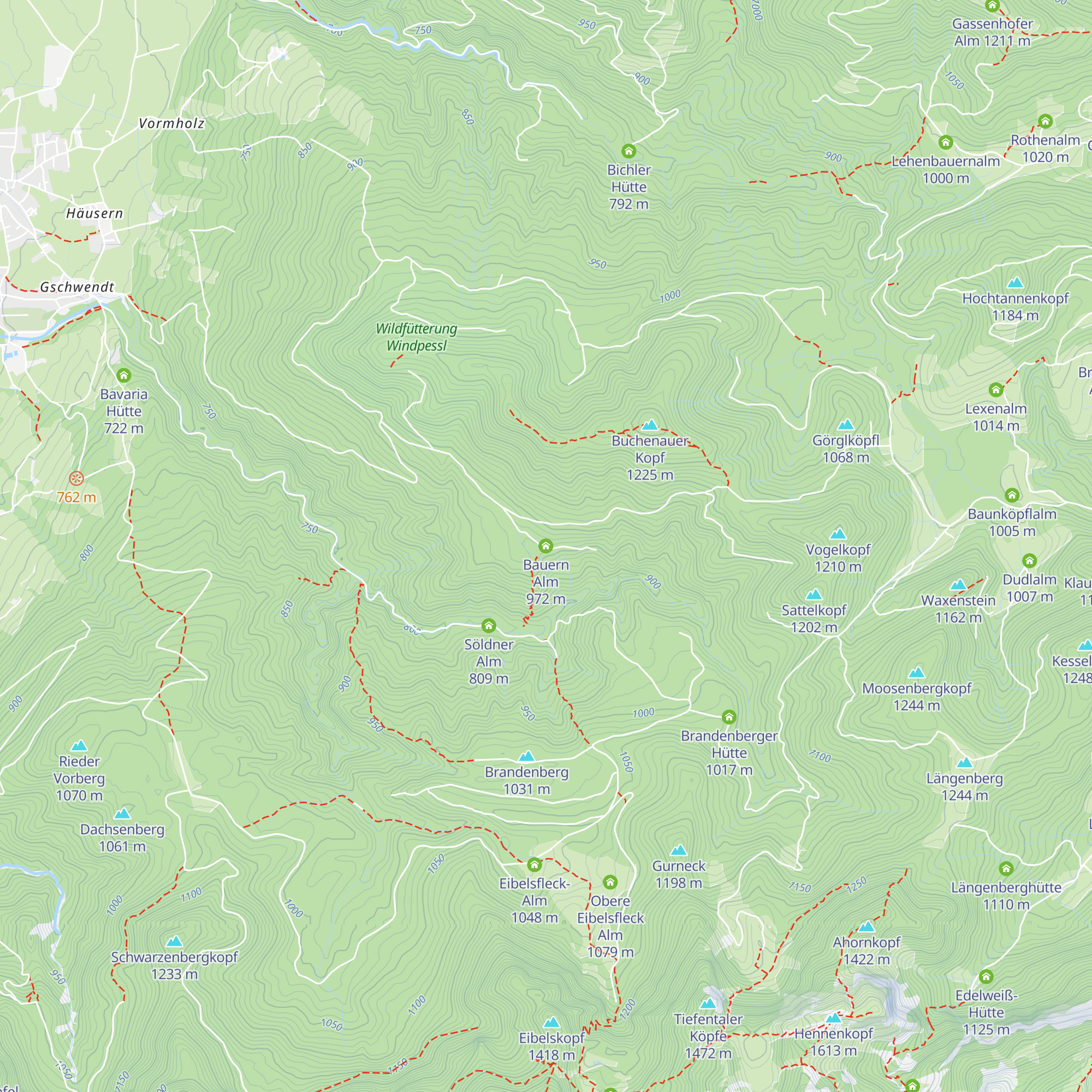 Bauern Alm map