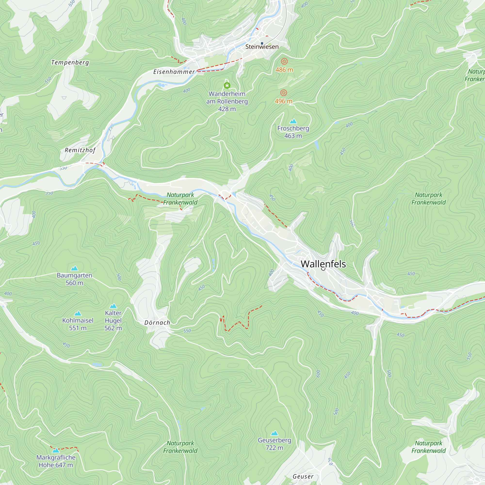 Wanderhütte Herrgottswinkel map