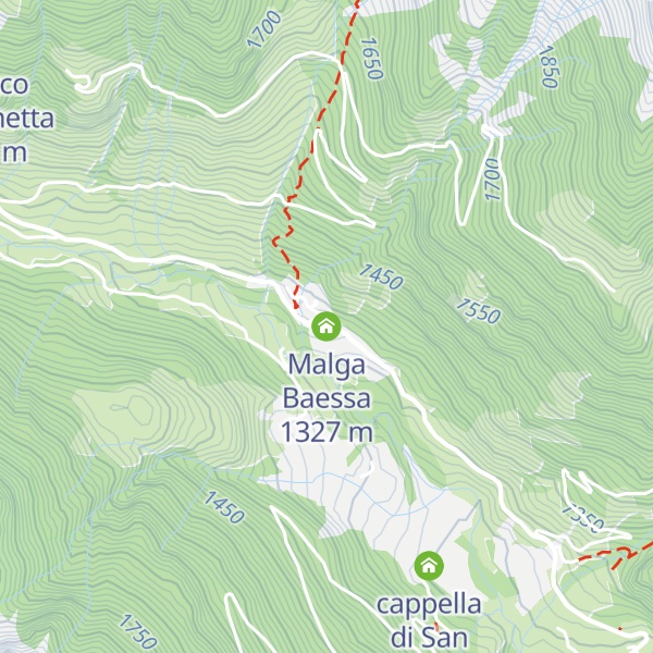 Map of Malga Baessa