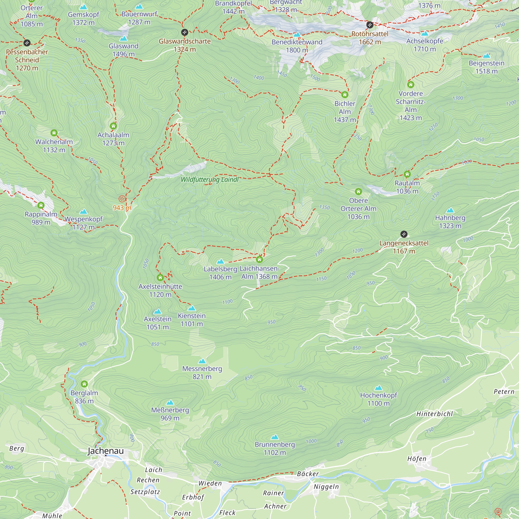 Laichhansen-Alm map