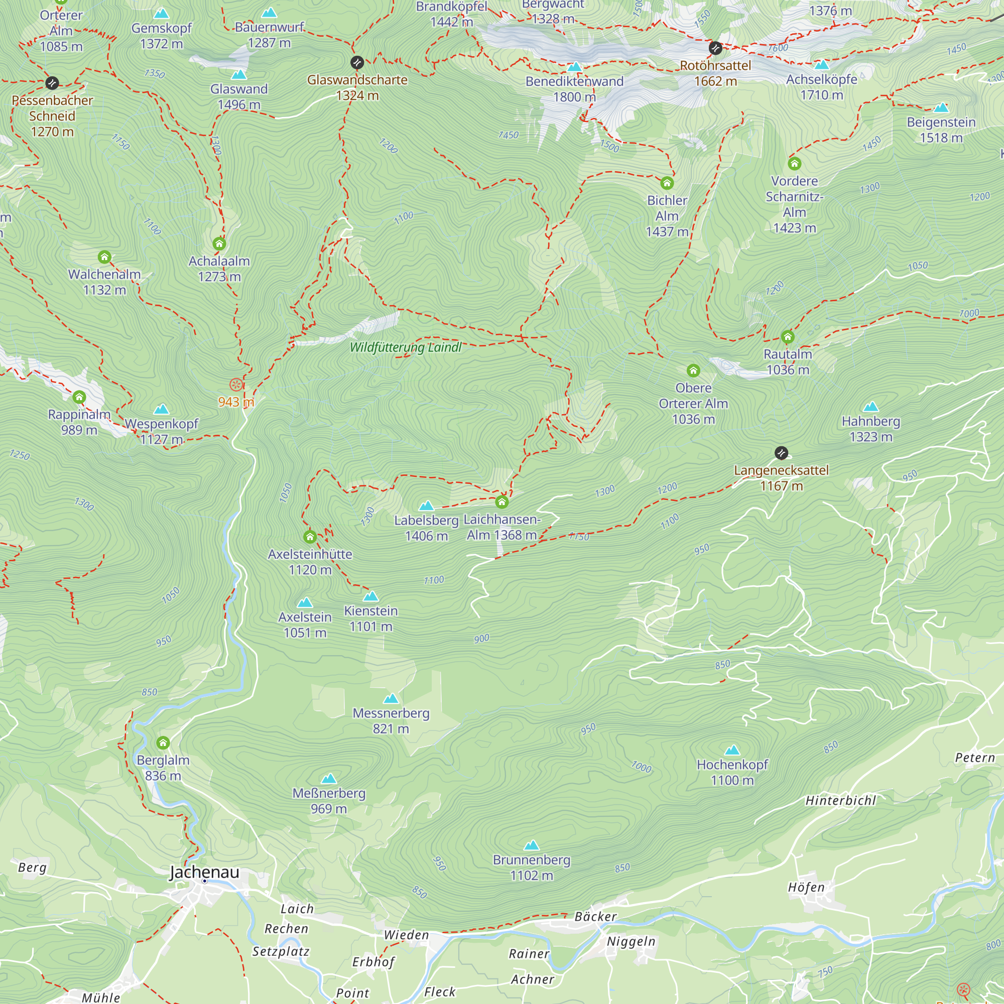 Laichhansen-Alm map