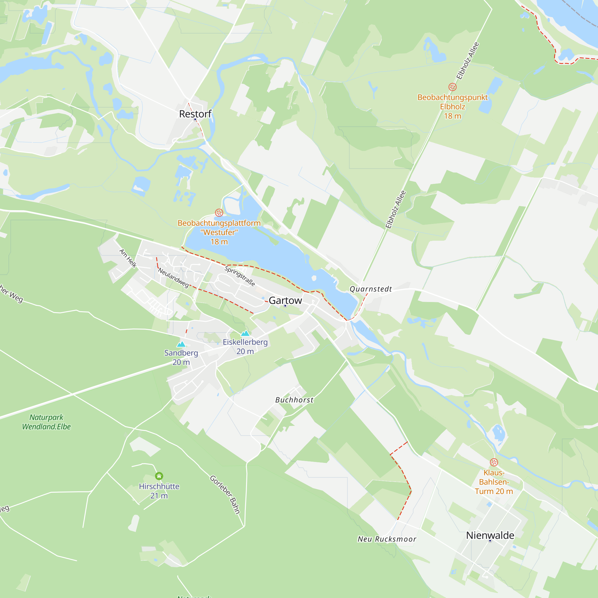 Tourist-Information Gartow map