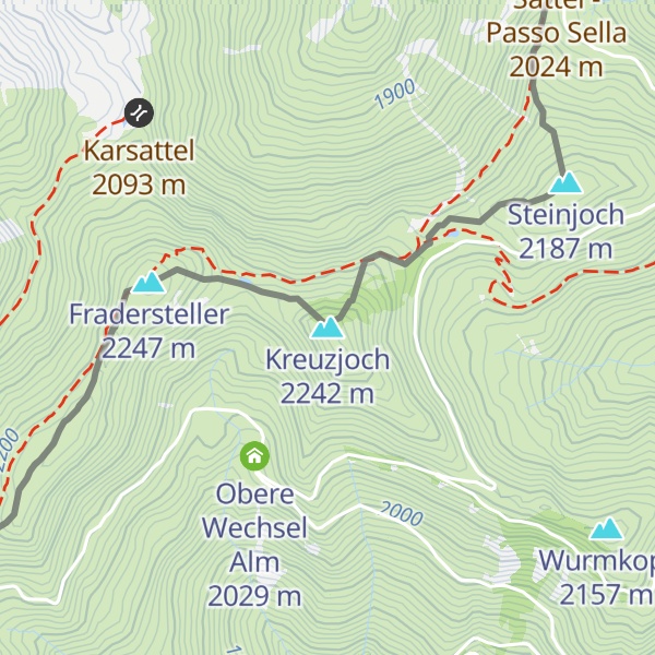 Map of Kreuzjoch
