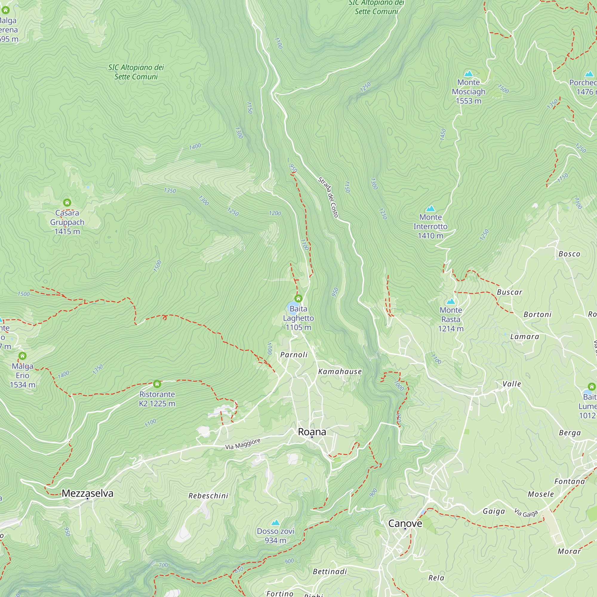 Baita Laghetto map