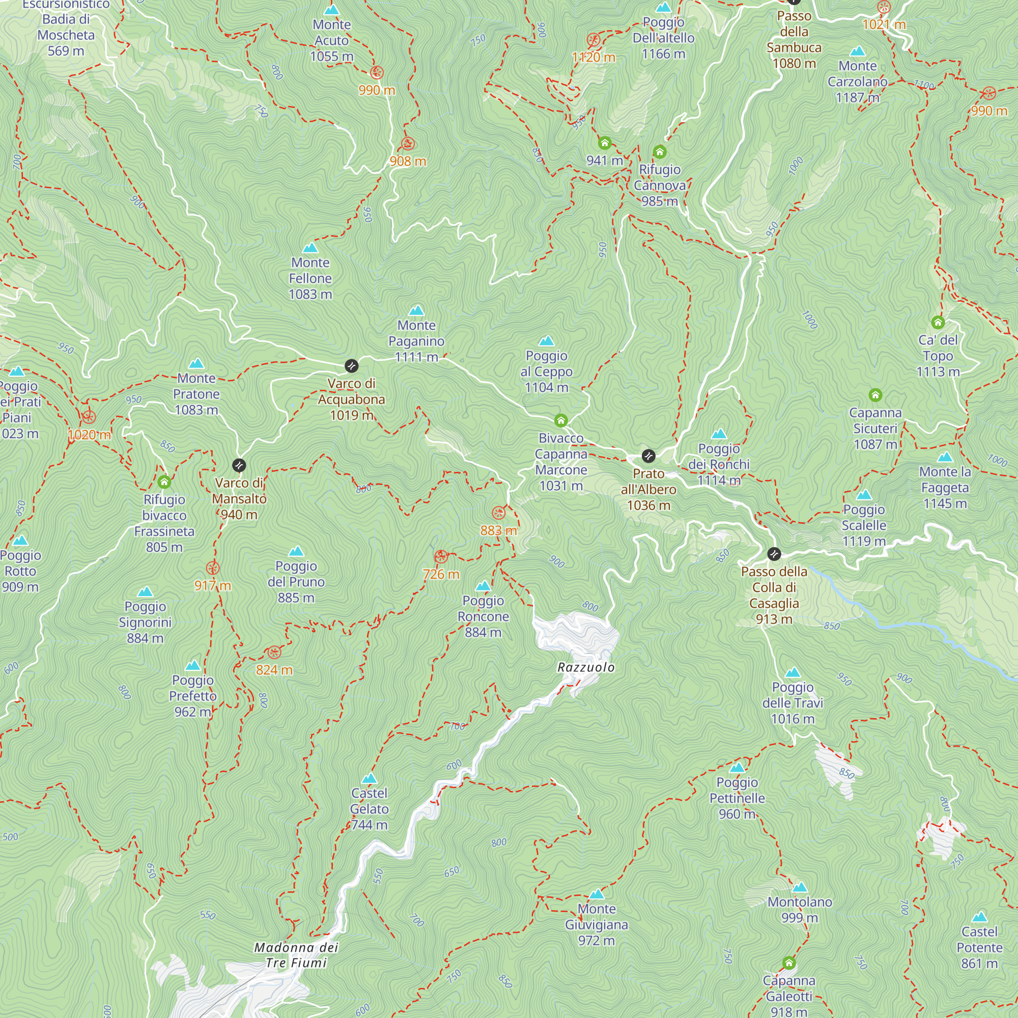 Rifugio Escursionistico Valdiccioli map