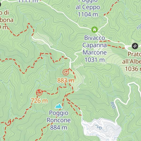 Map of Rifugio Escursionistico Valdiccioli
