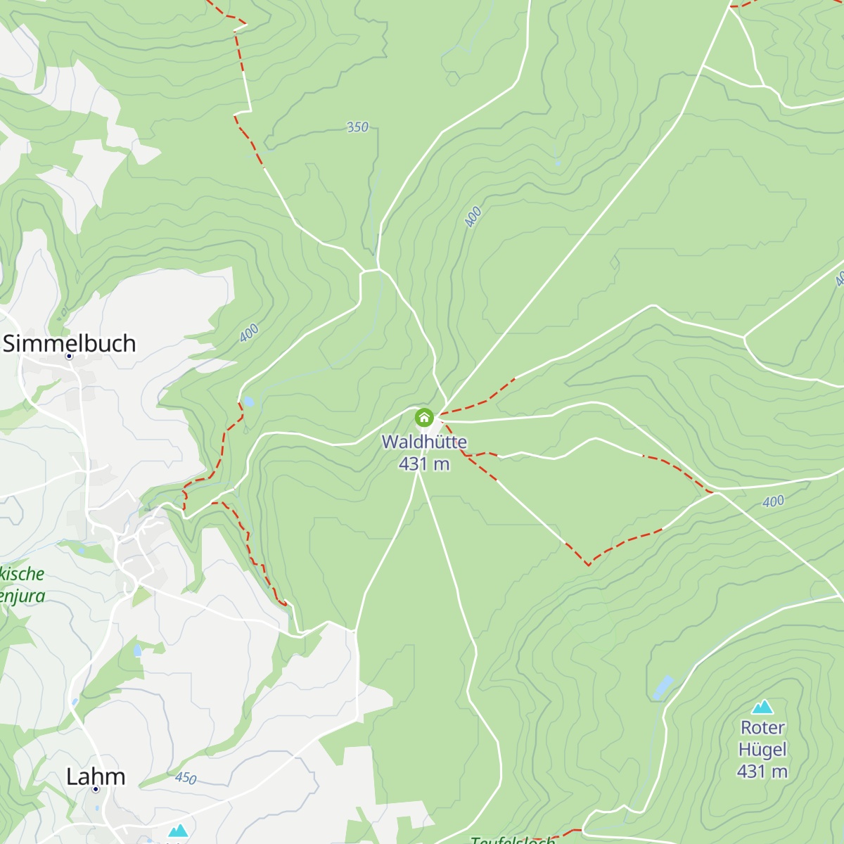 Waldhütte map