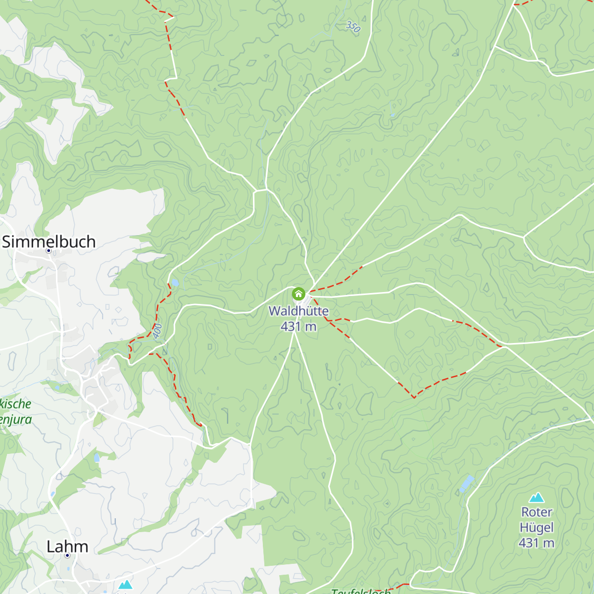 Waldhütte map