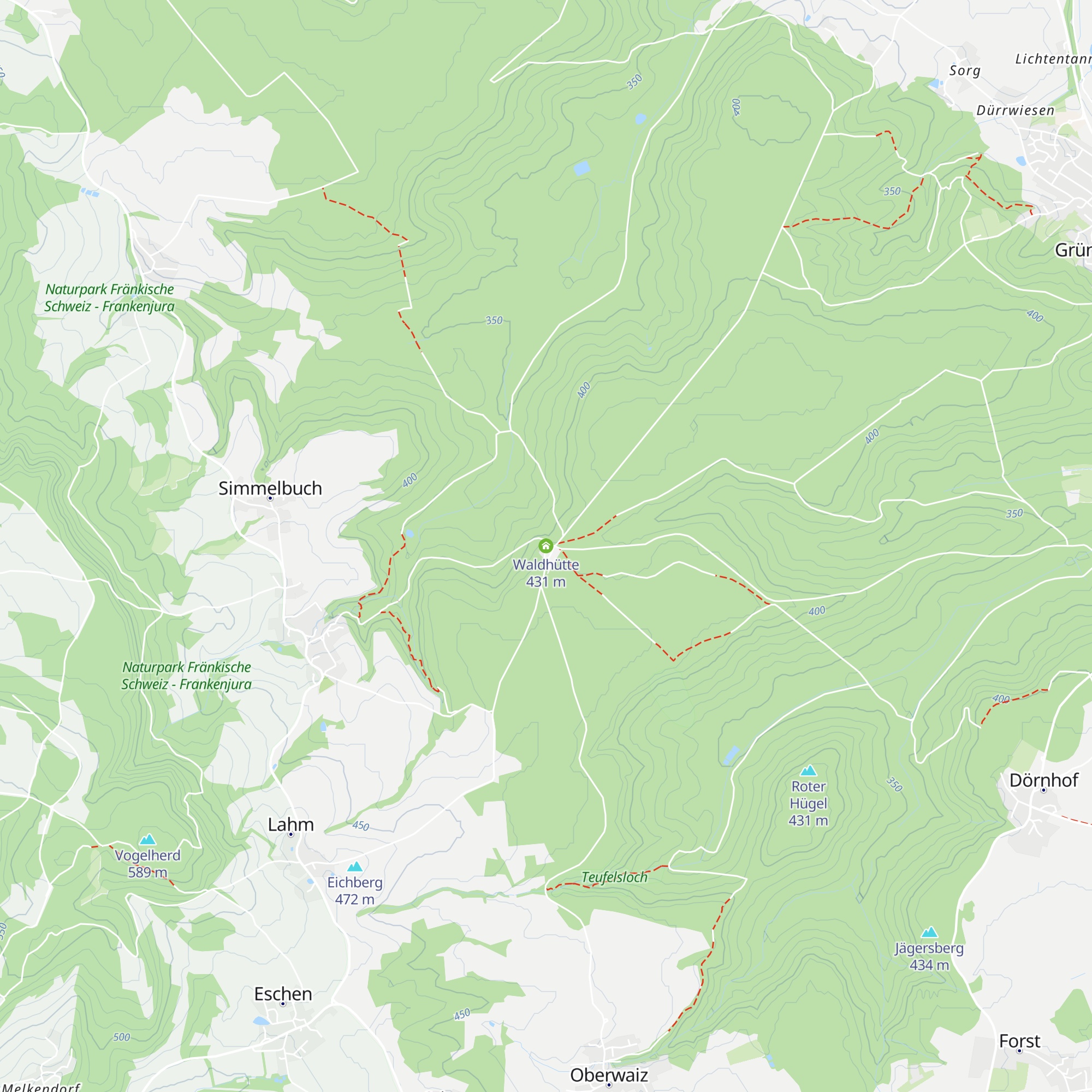 Waldhütte map