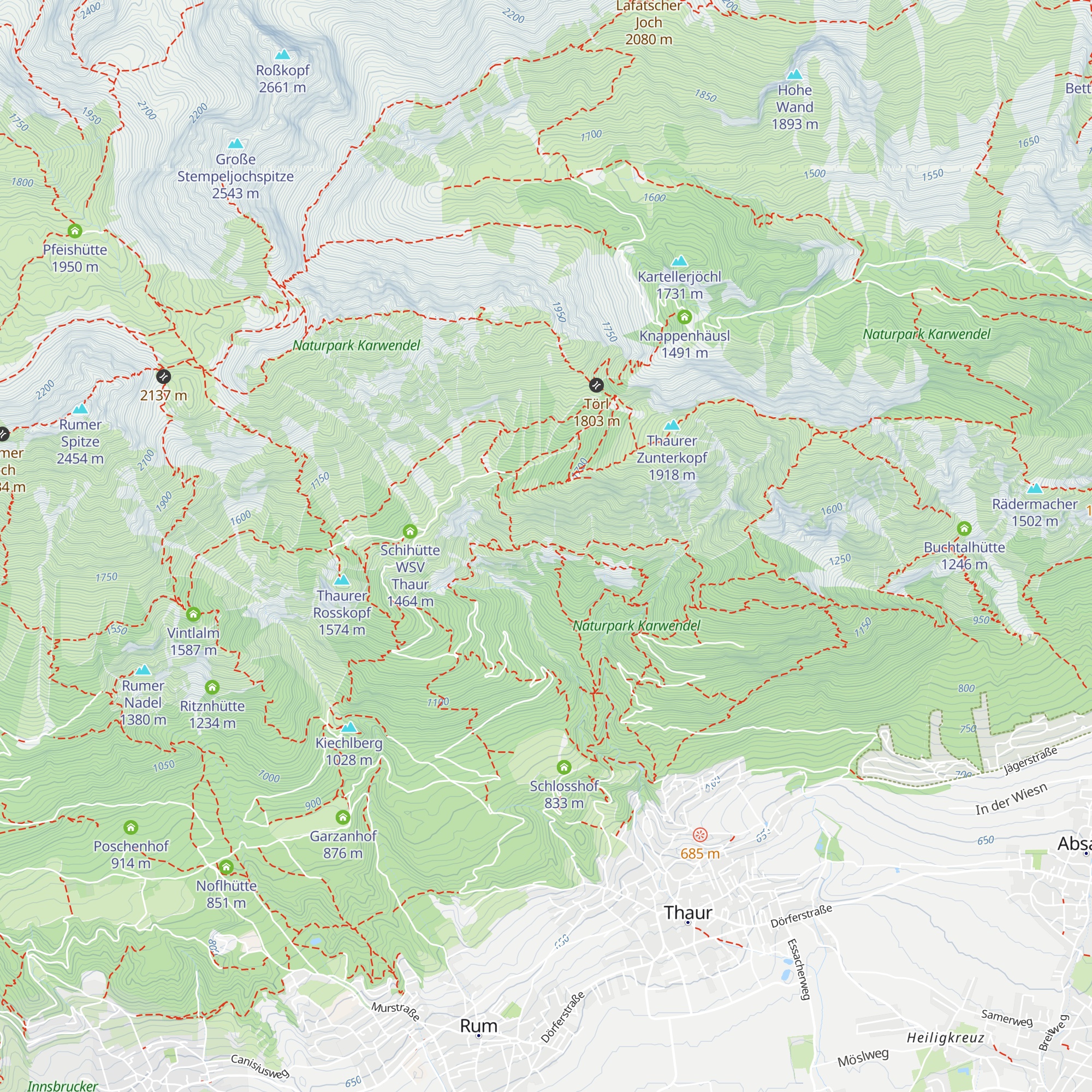 Polt'n Hütt'n map
