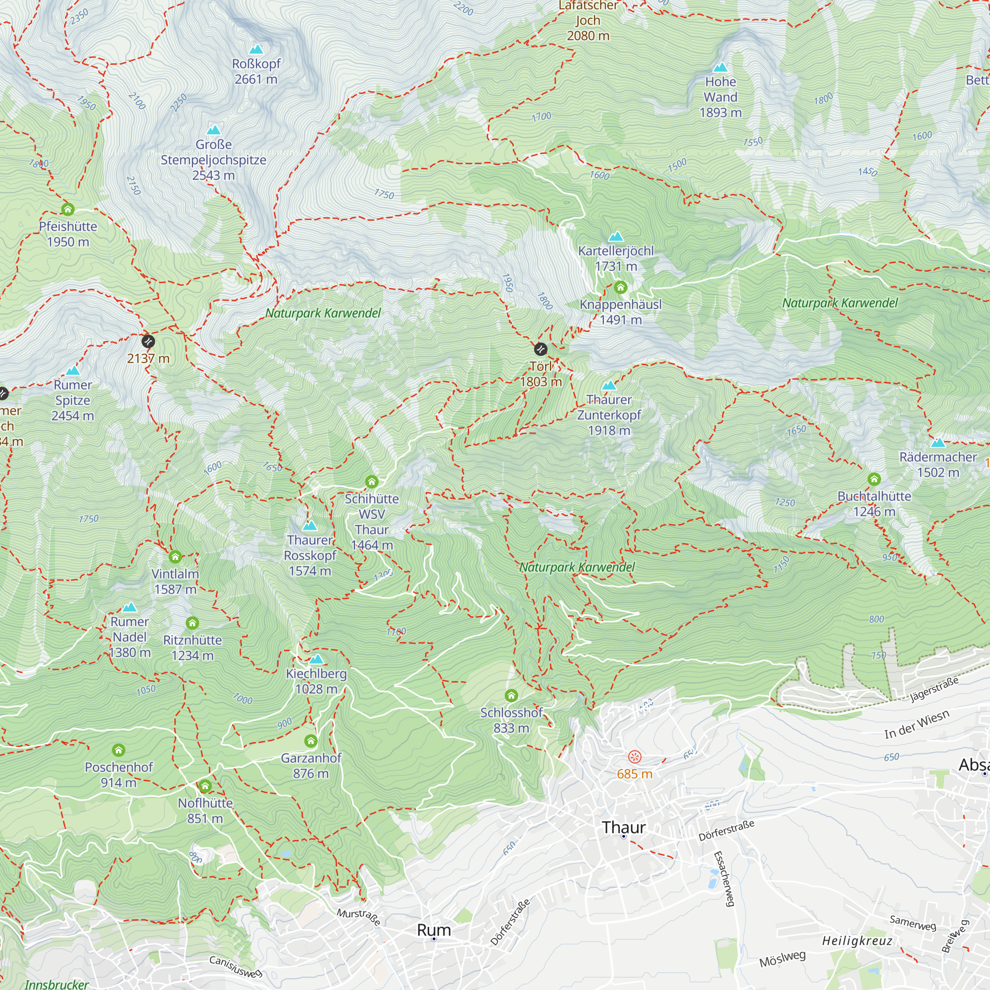 Polt'n Hütt'n map