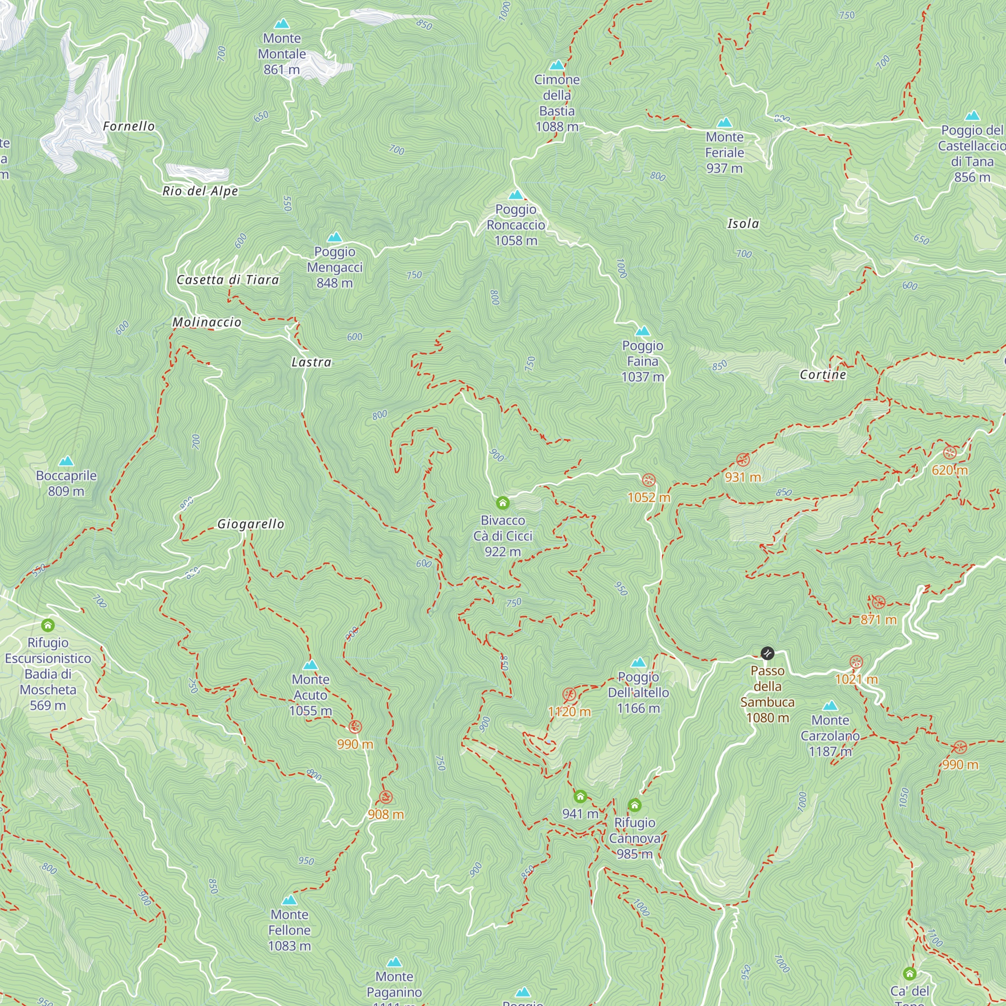 Bivacco Cà di Cicci map