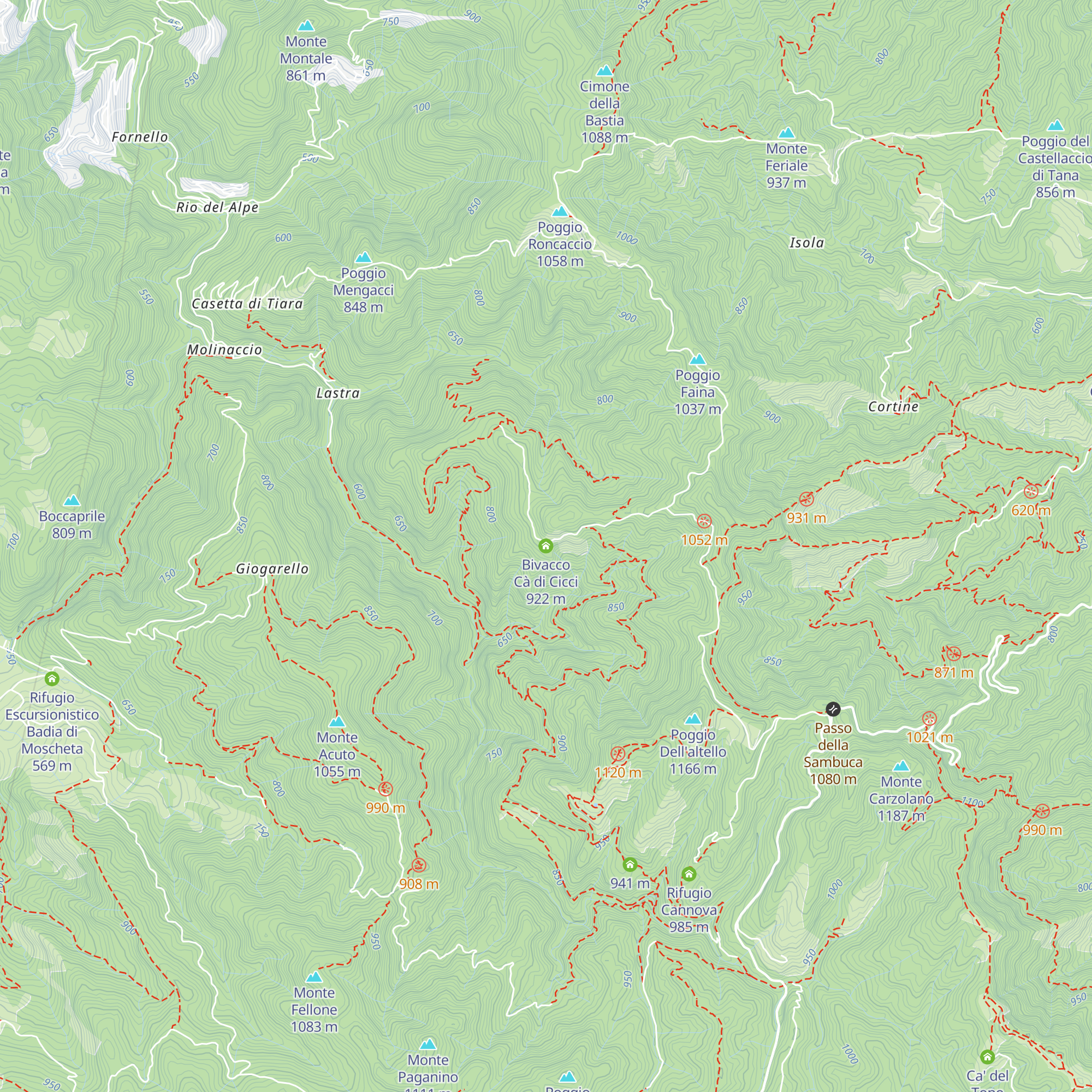 Bivacco Cà di Cicci map
