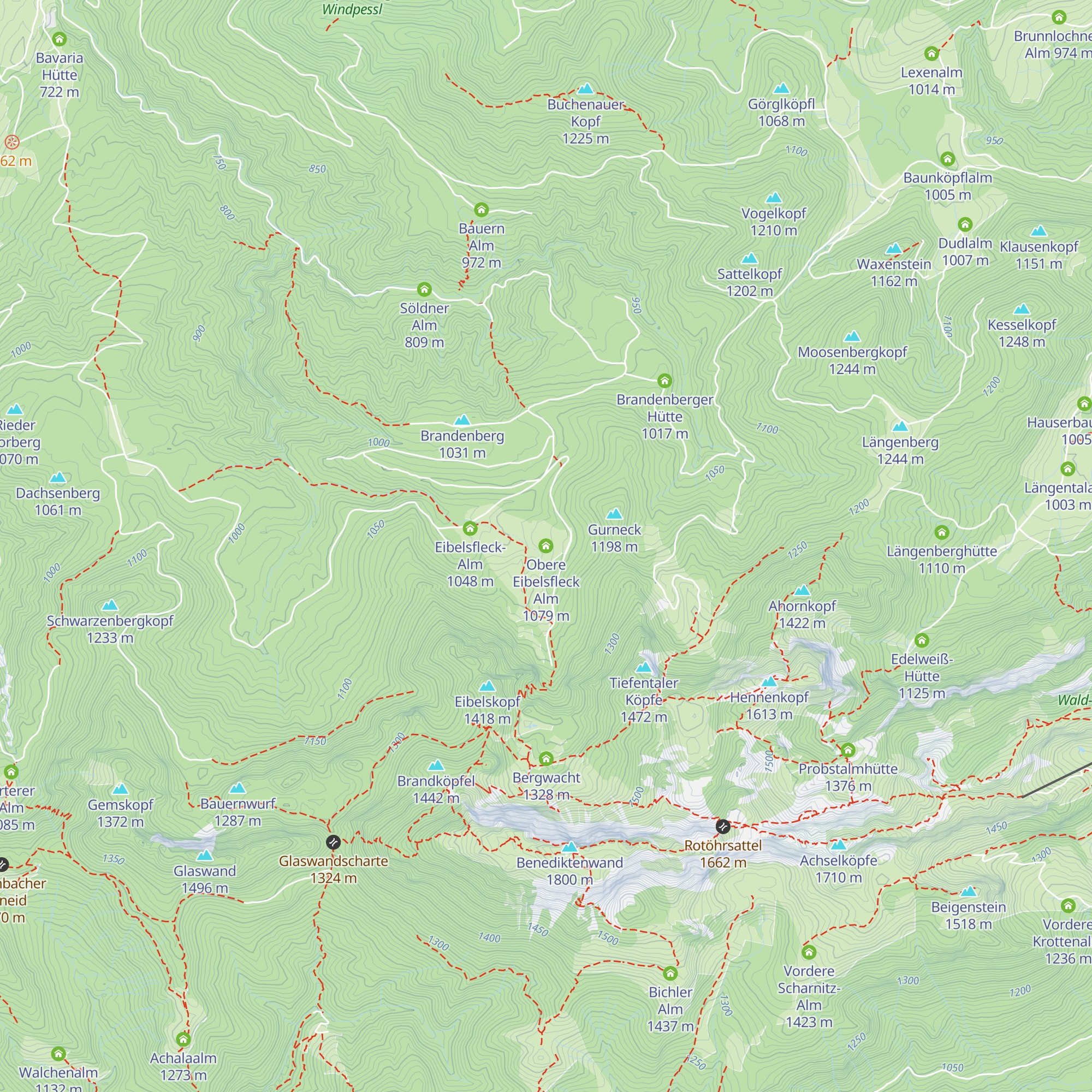 Obere Eibelsfleck Alm map