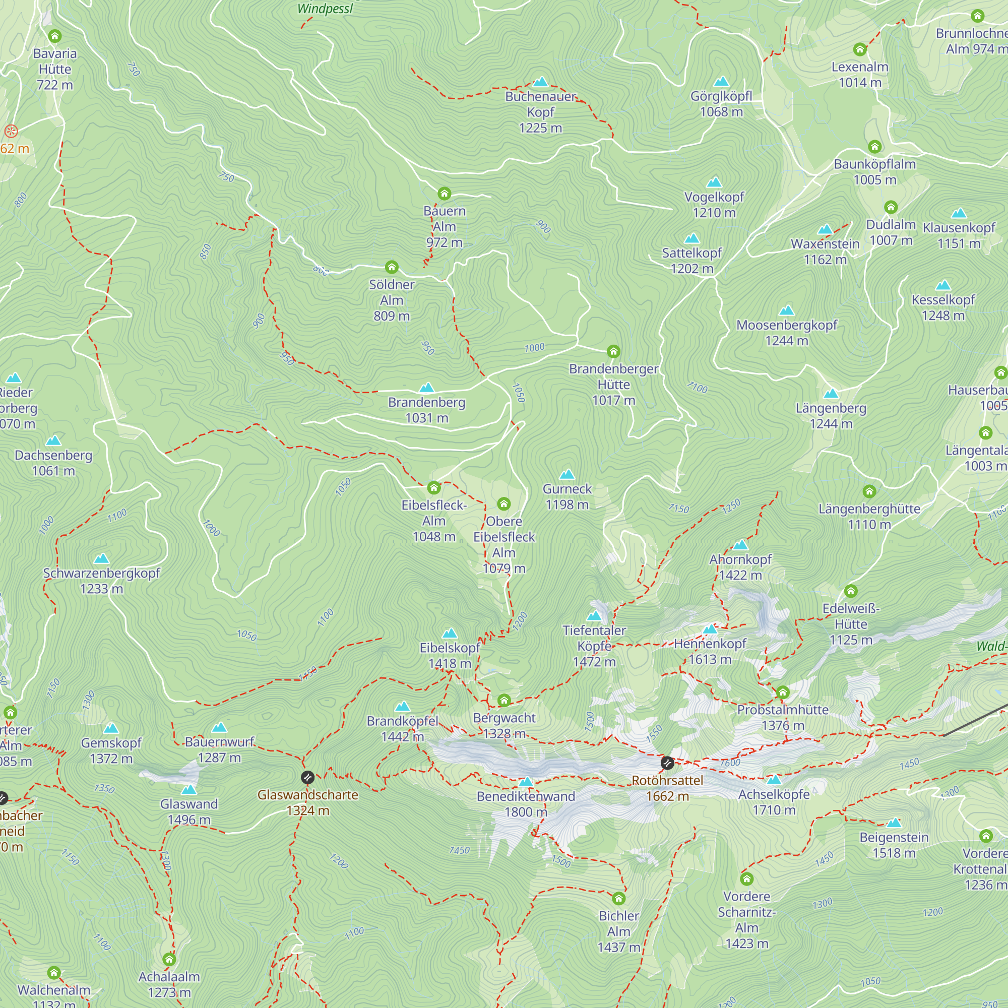 Obere Eibelsfleck Alm map