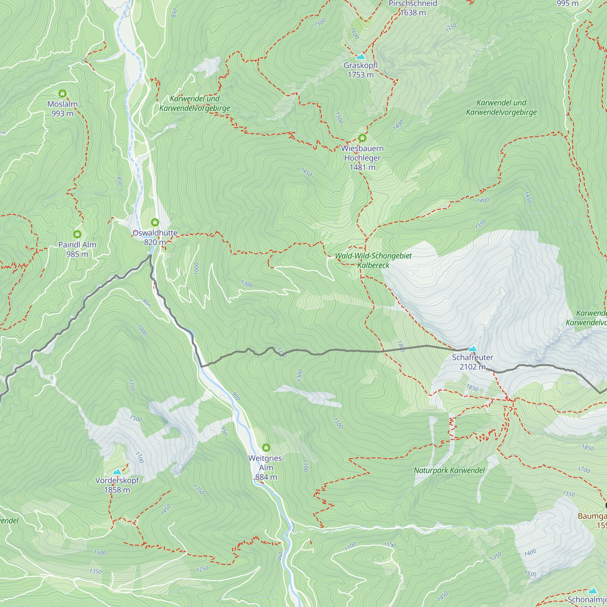Mooslahneralm map