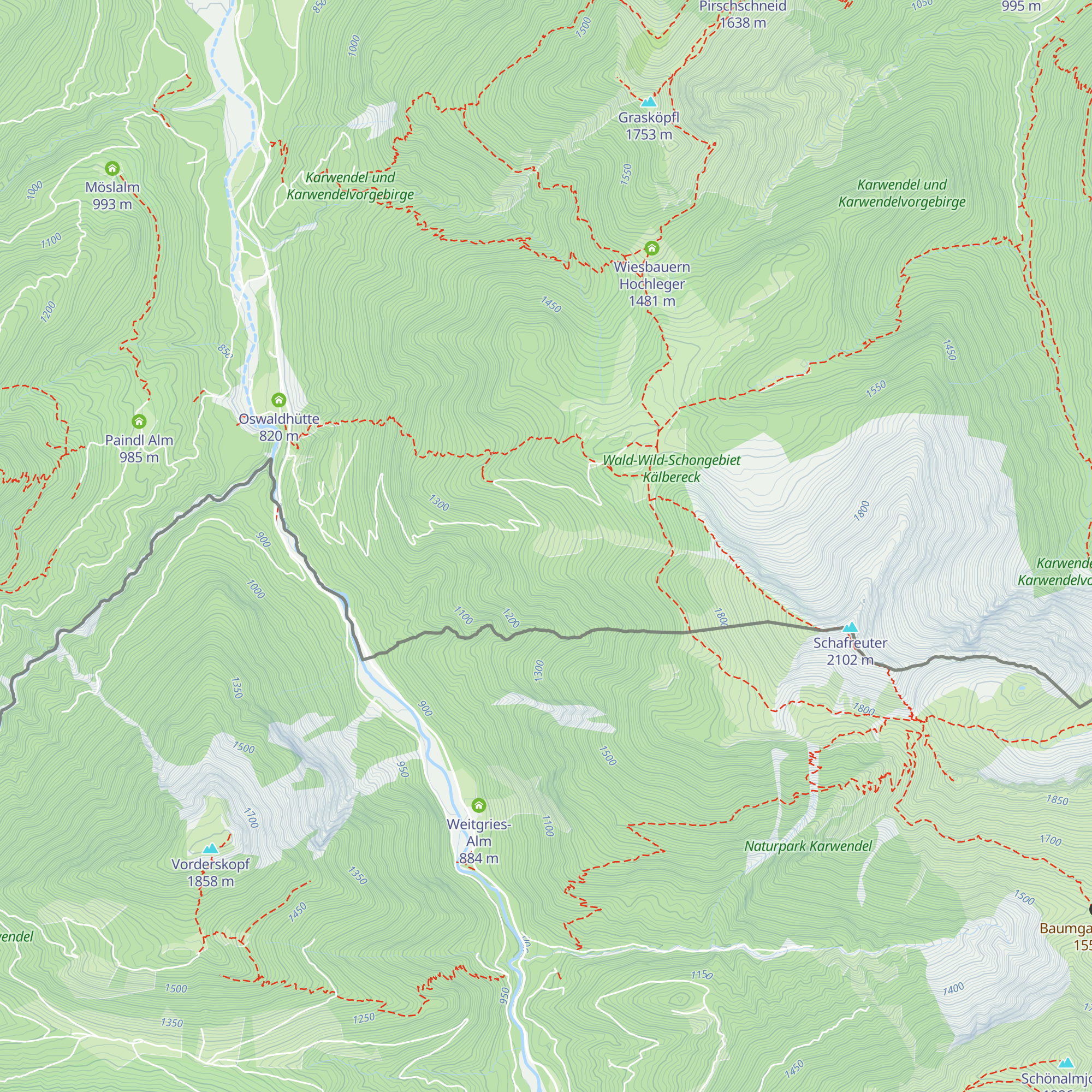 Mooslahneralm map