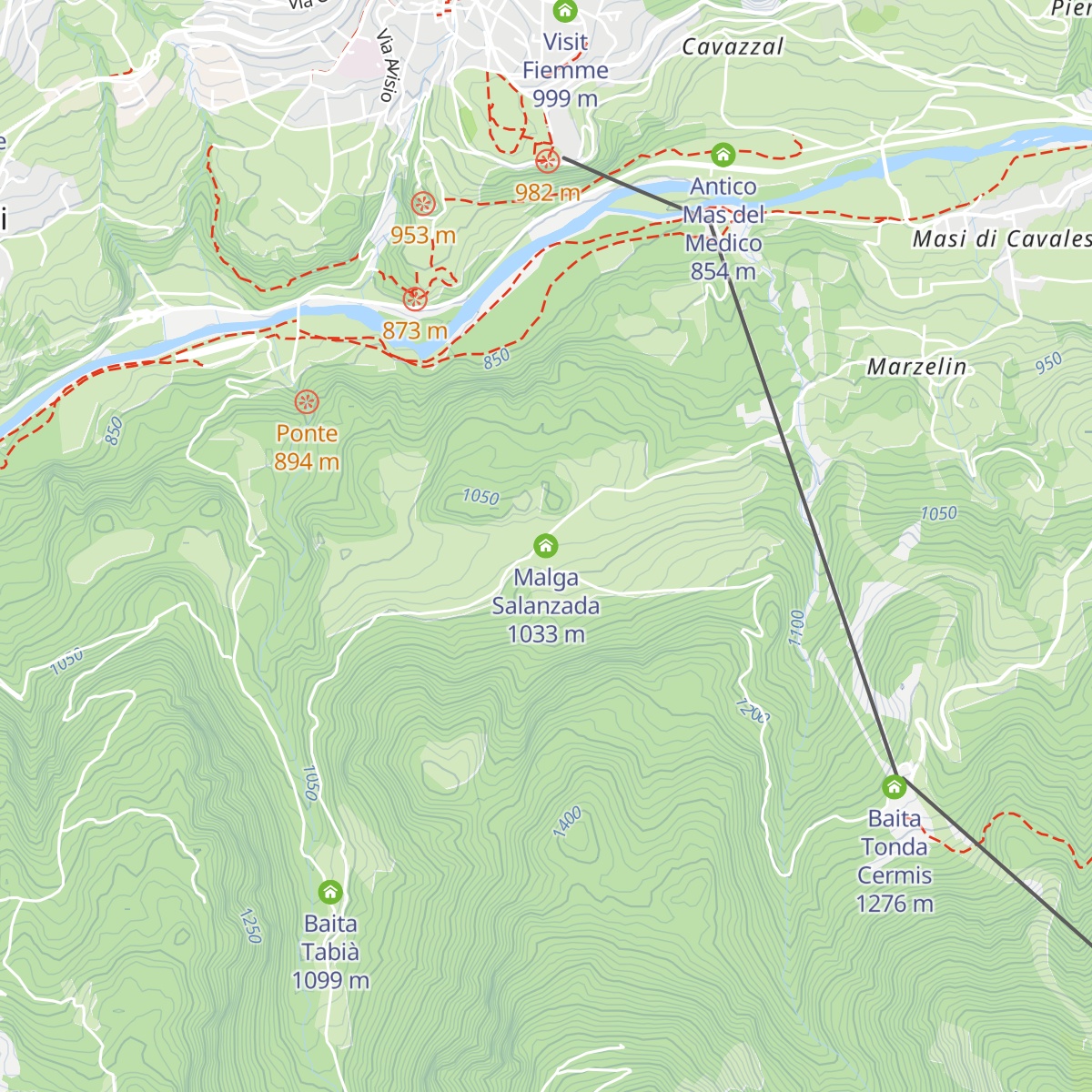 Malga Salanzada map
