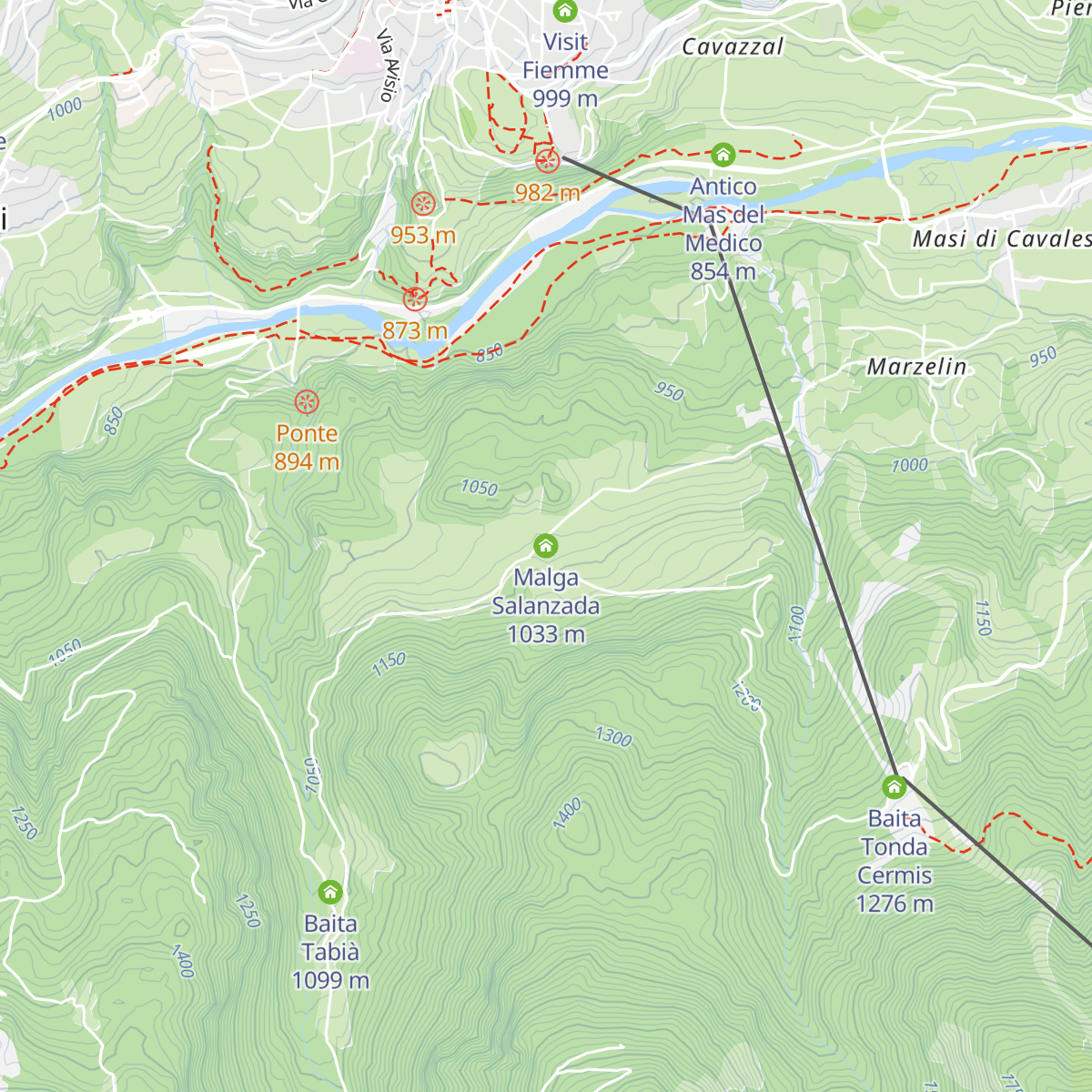 Malga Salanzada map