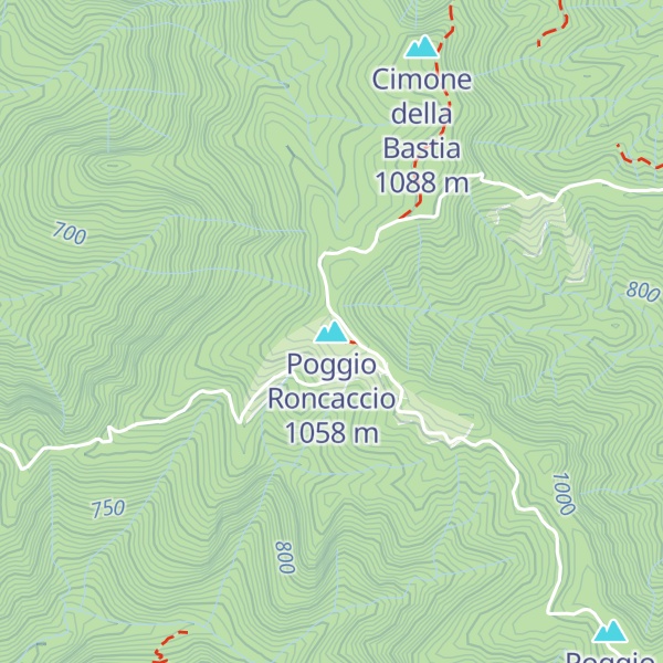 Map of Poggio Roncaccio