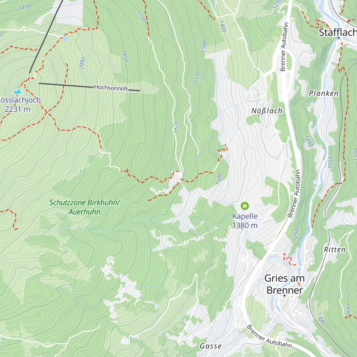 Nösslachhütte map