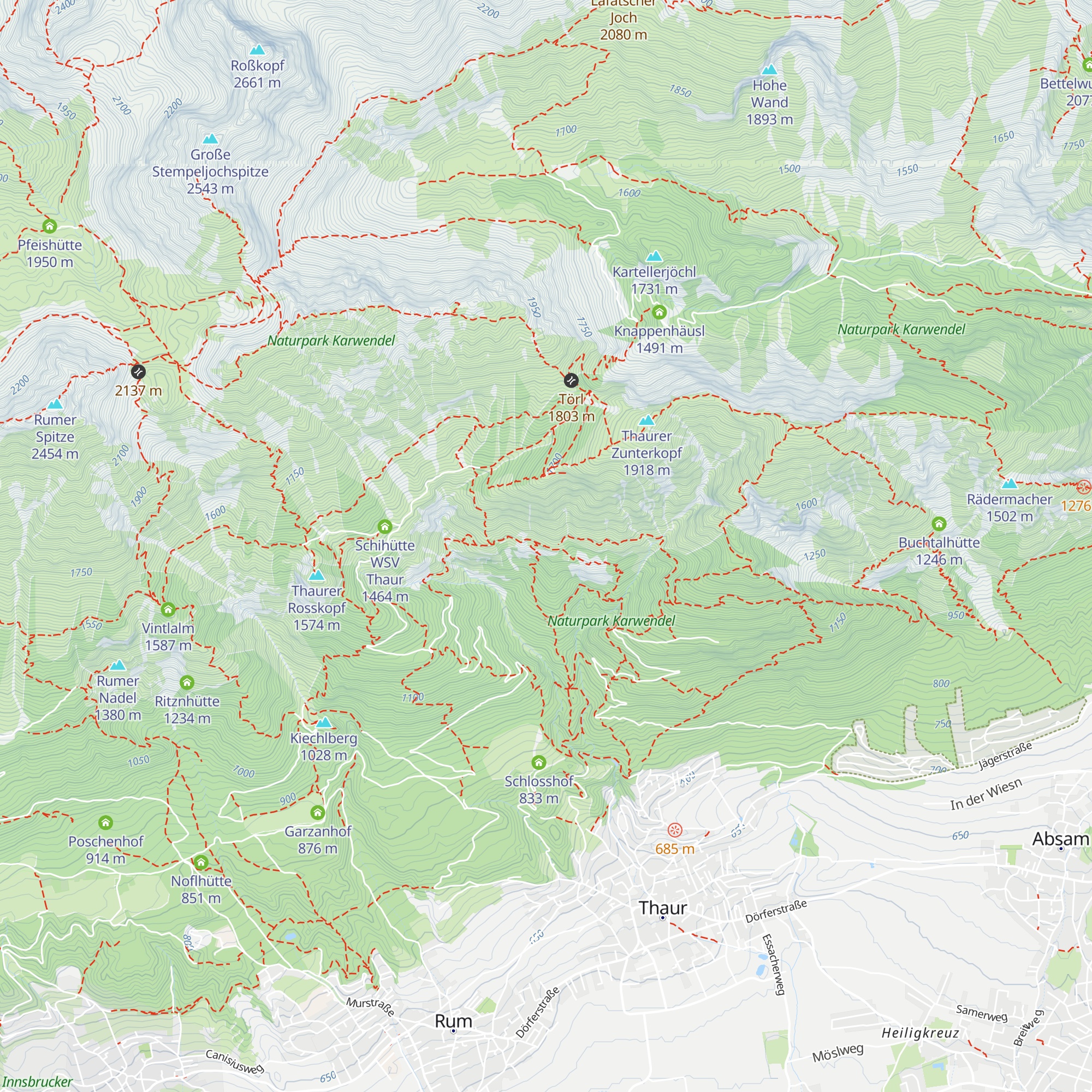 Egger Hütte map