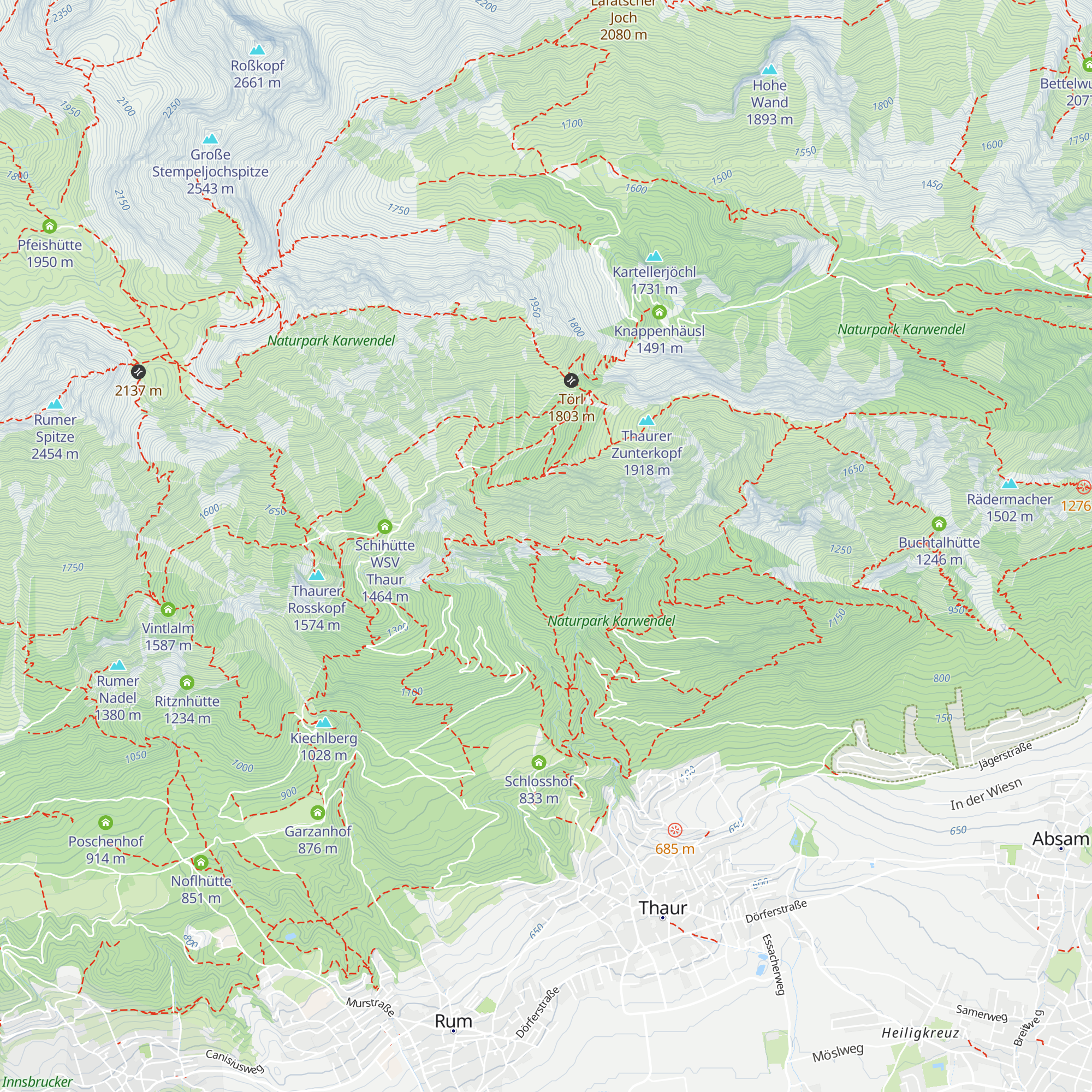 Egger Hütte map