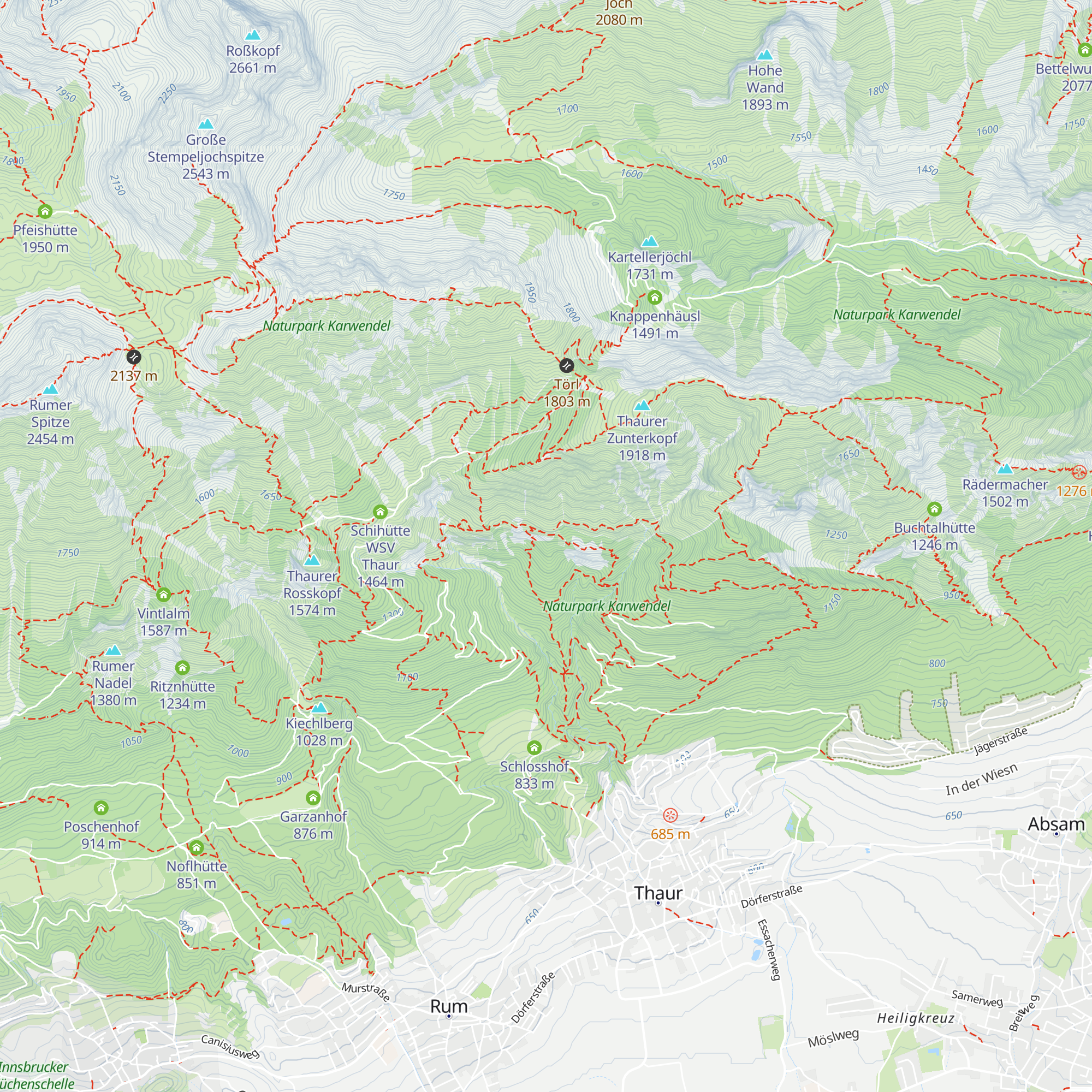 Pflegermahd Hütte map