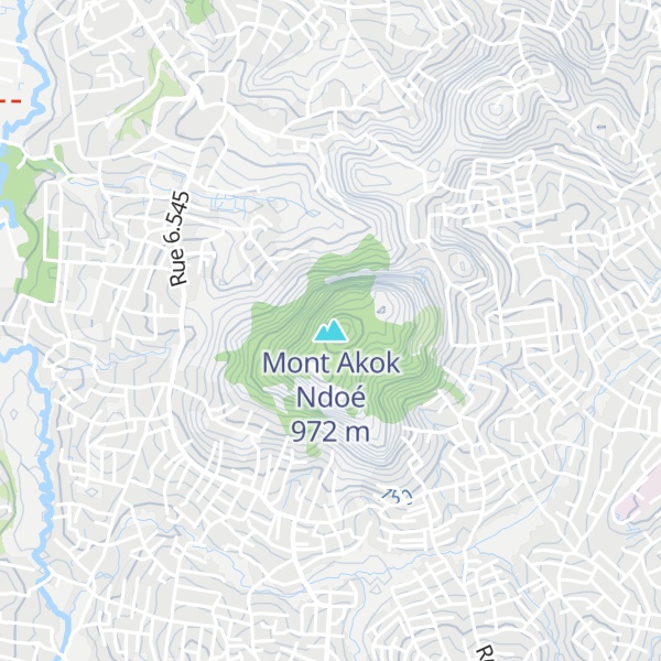 Map of Mont Akok Ndoé