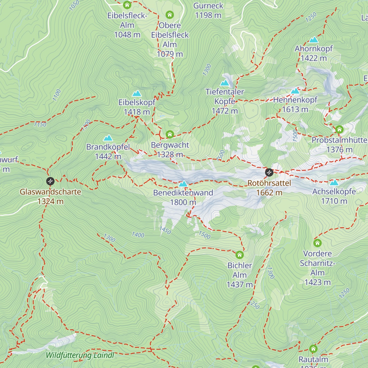 Benediktenwand-Biwak map