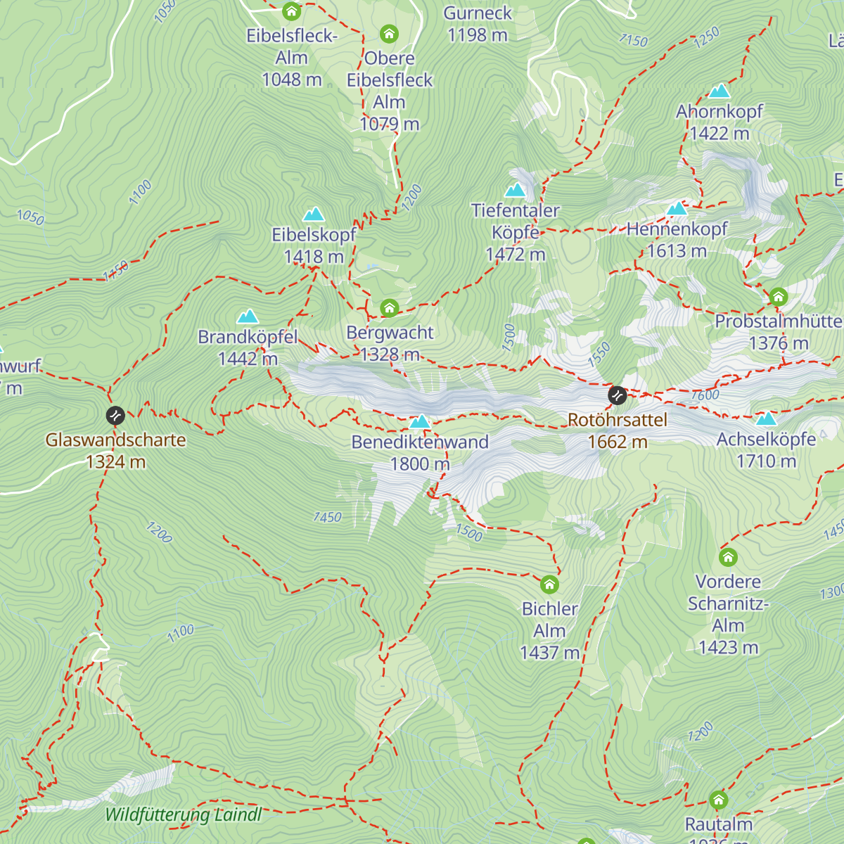 Benediktenwand-Biwak map