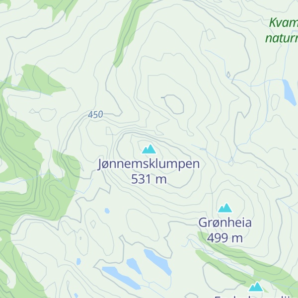 Map of Jønnemsklumpen