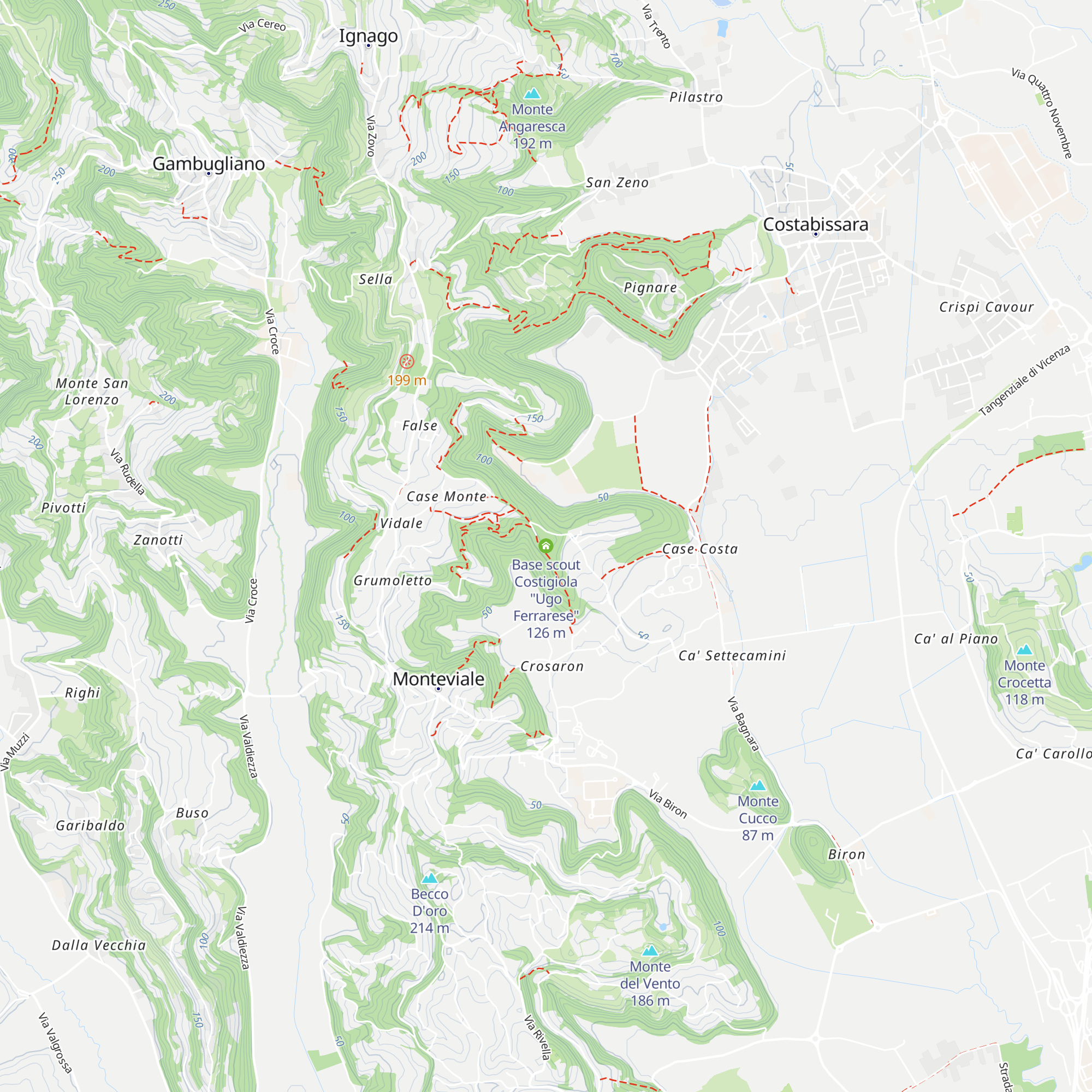 Base scout Costigiola "Ugo Ferrarese" map