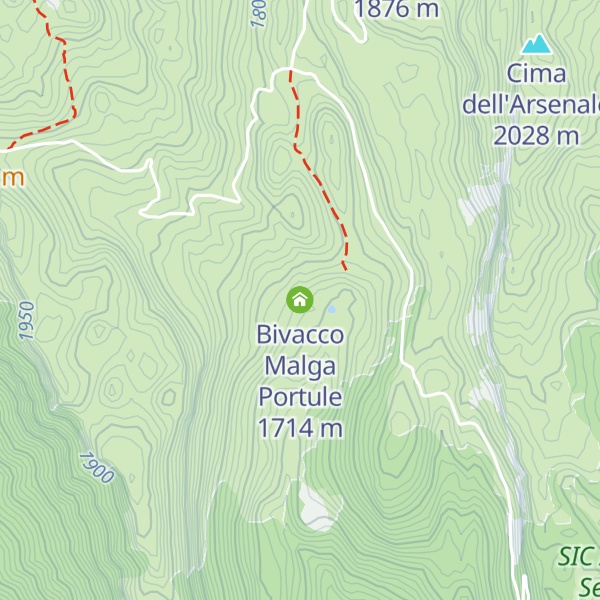 Map of Bivacco Malga Portule
