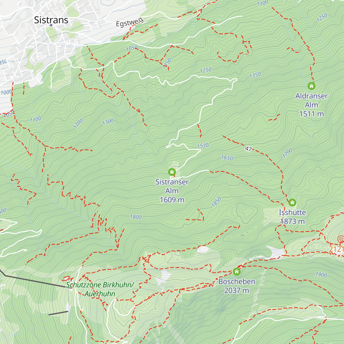 Sistranser Alm map