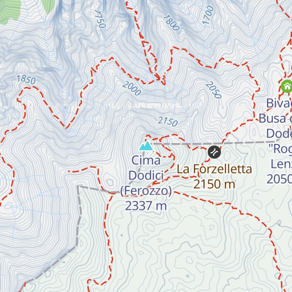 Map of Cima Dodici (Ferozzo)