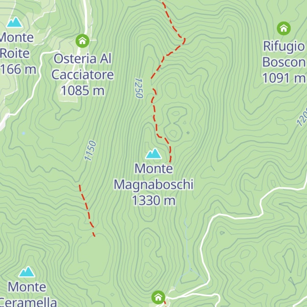 Map of Monte Magnaboschi