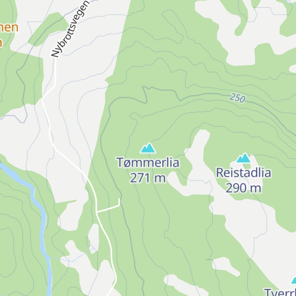 Map of Tømmerlia