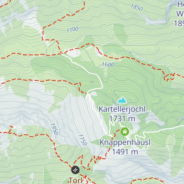 Map of Wasserberghütte