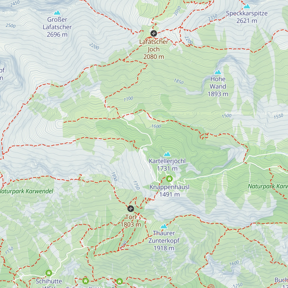 Sepp Rumer - Hütte map