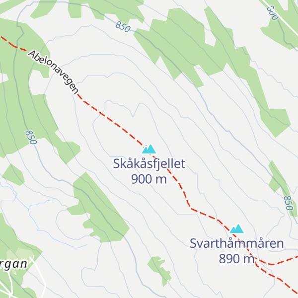Map of Skåkåsfjellet