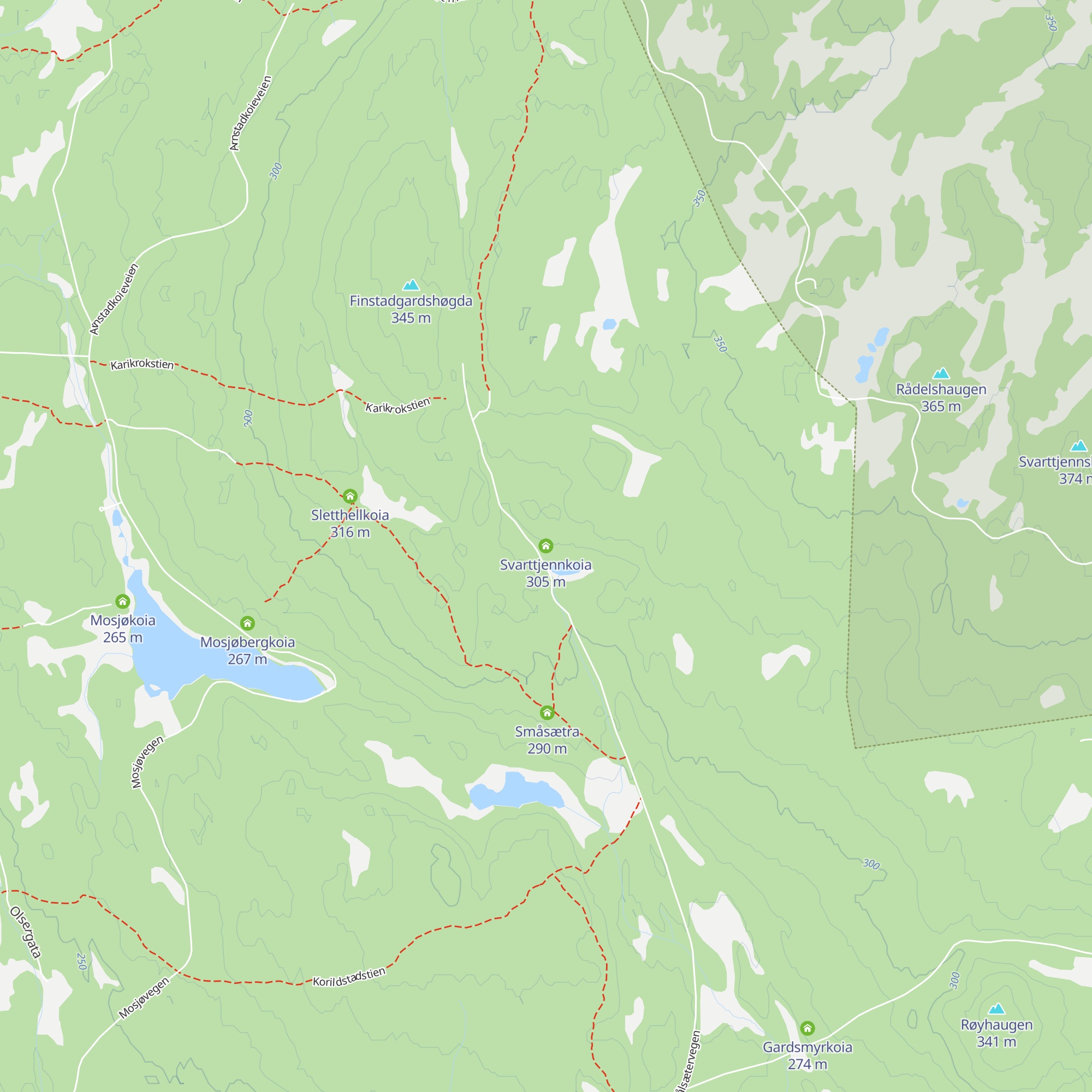 Svarttjennkoia map